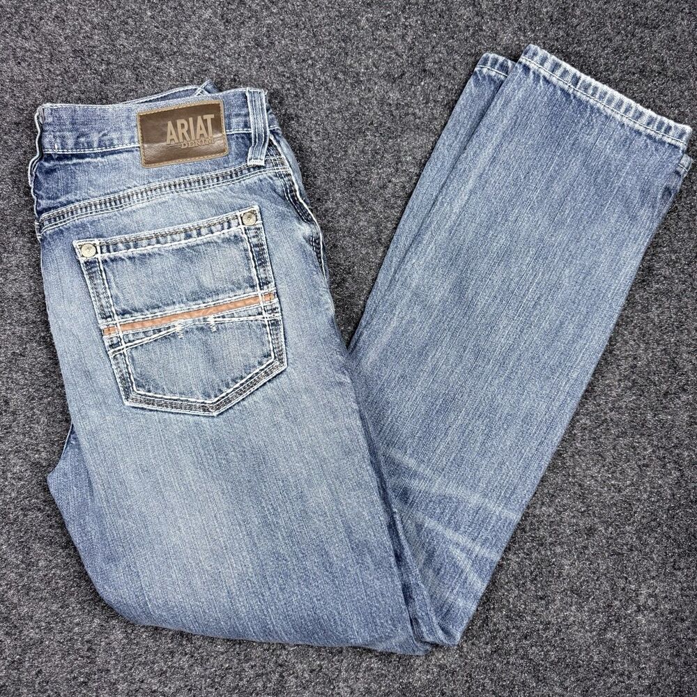 Ariat Jeans Mens 32x31 Blue M4 Bootcut Western Coltrane Durango Faded
